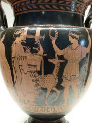 Alte Vase mit Apollo und Artemis Zakynthos  (Zakynthos, 415-400 BC)