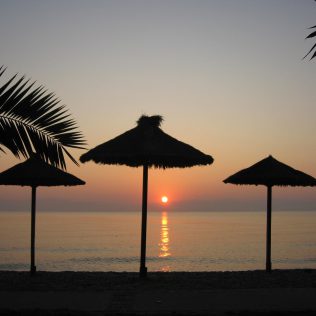 Strand-Sonnenuntergang